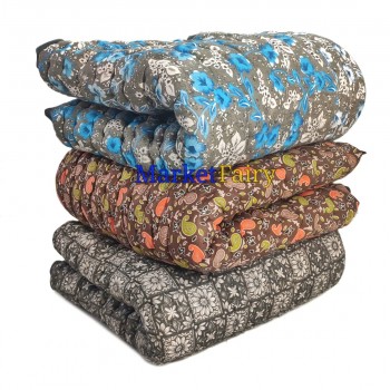 MarketFairy Light Weight Cotton Single Bed Soft Quilt/Razai Floral Print (Size 48 X 78 X 1.5 inch)